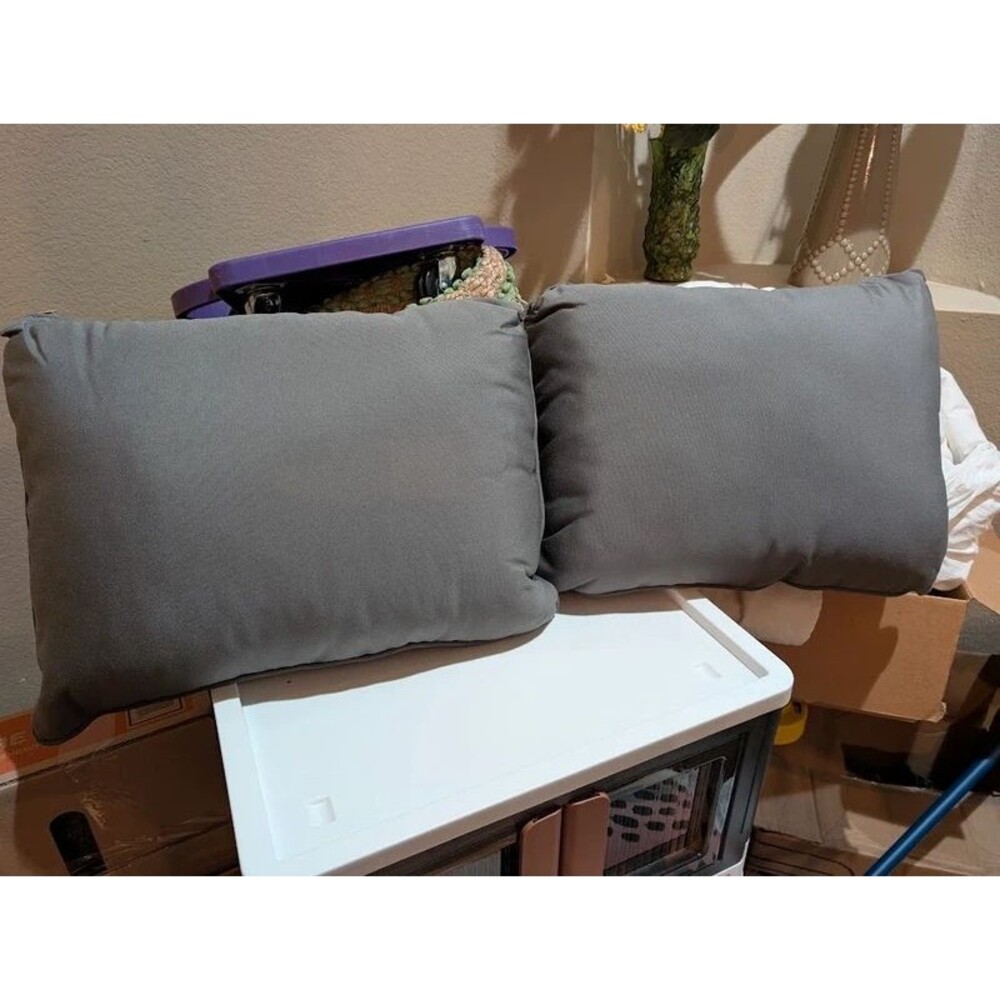 Sunbrella Gray Indoor Couch Pillows